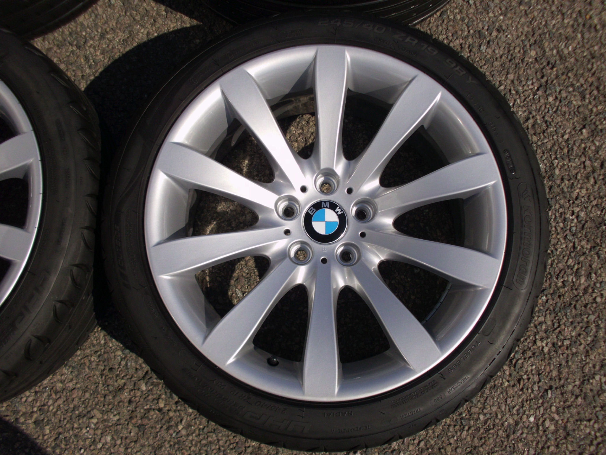 USED 19" GENUINE BMW STYLE 218 MULTI SPOKE ALLOY WHEELS FROM LATER SPORT MODELS,WIDE REAR, FULLY REFURBED INC GOOD TYRES